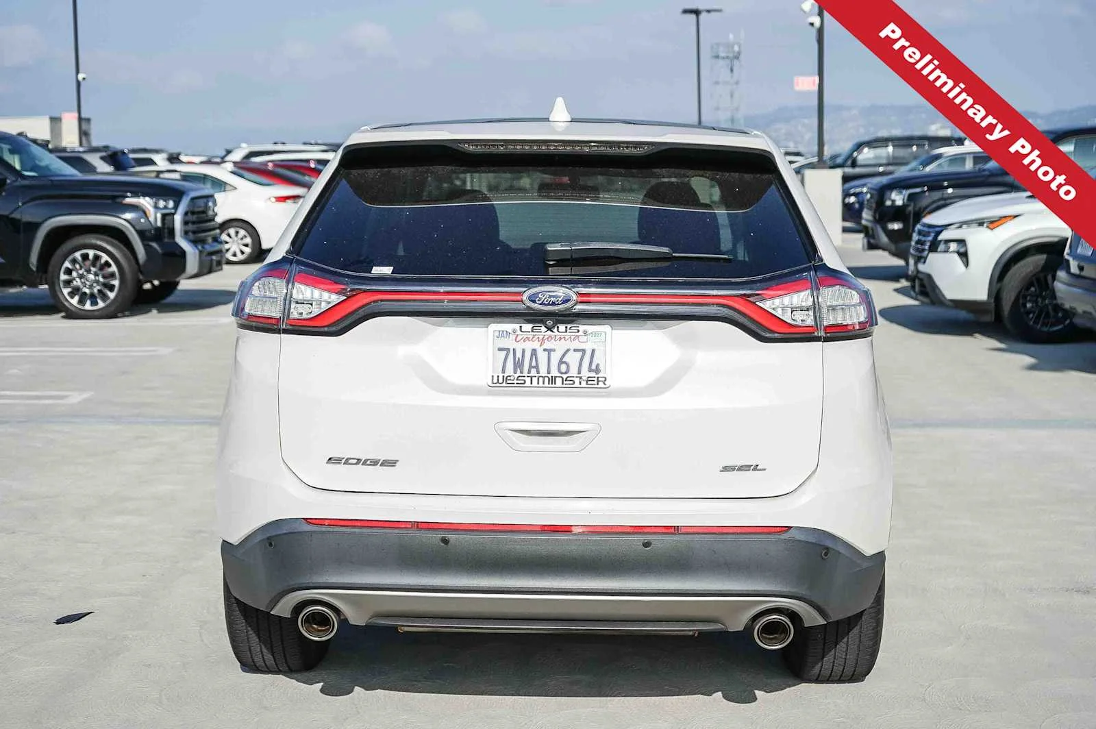 Used 2016 White Platinum Metallic Tri-Coat Ford SEL image 7