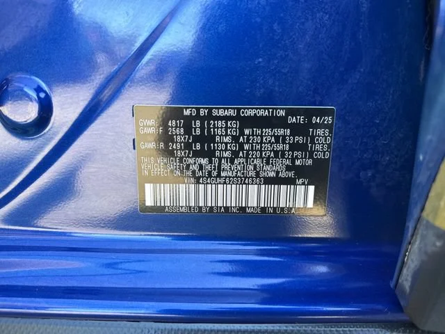 Used 2025 Sapphire Blue Pearl Subaru Sport image 16