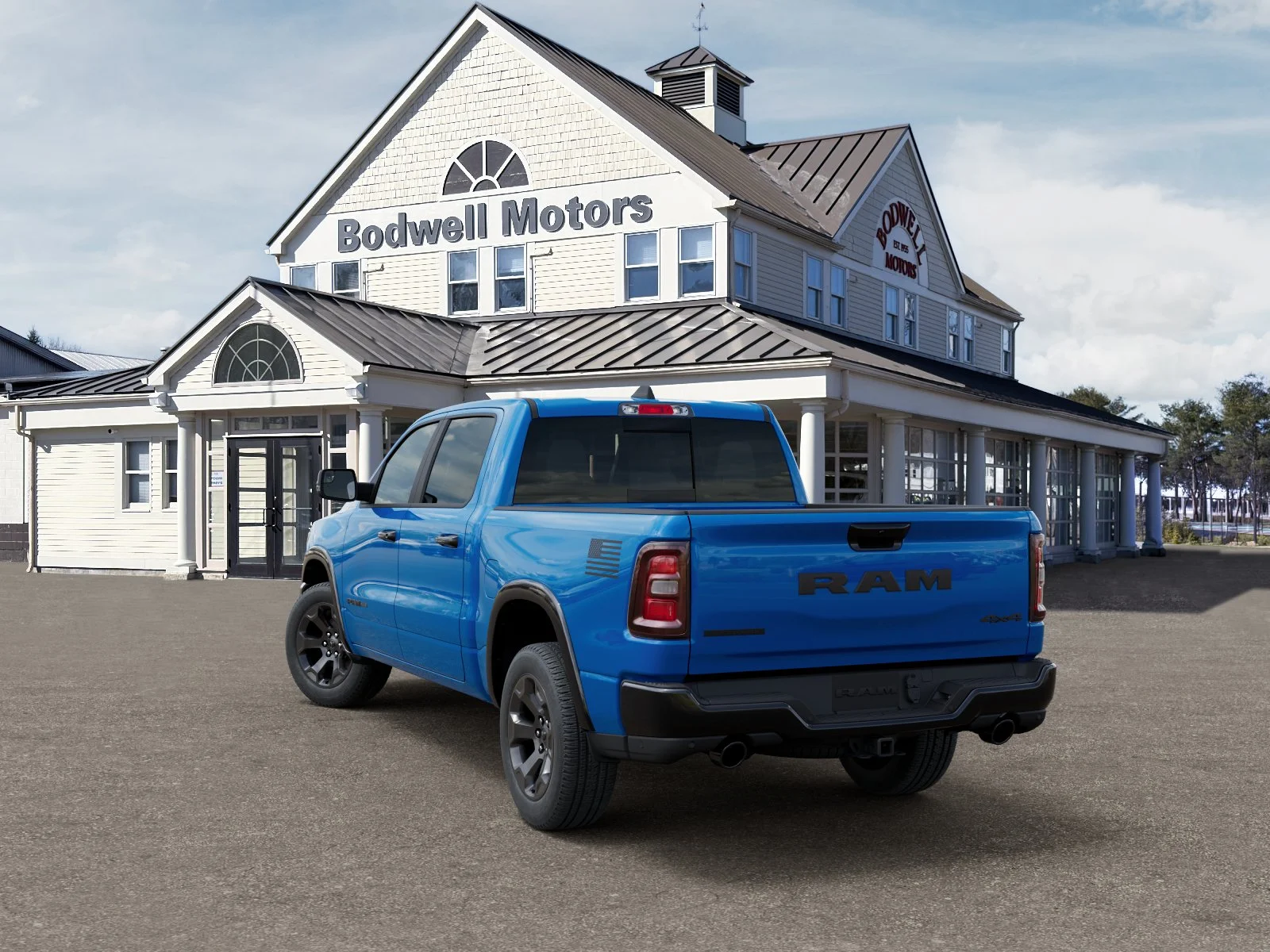 New 2026 Hydro Blue Pearlcoat RAM Big Horn Crew Cab 4x4 5