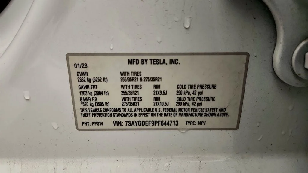 Used 2023 Pearl White Multi-Coat Tesla Performance AWD image 24