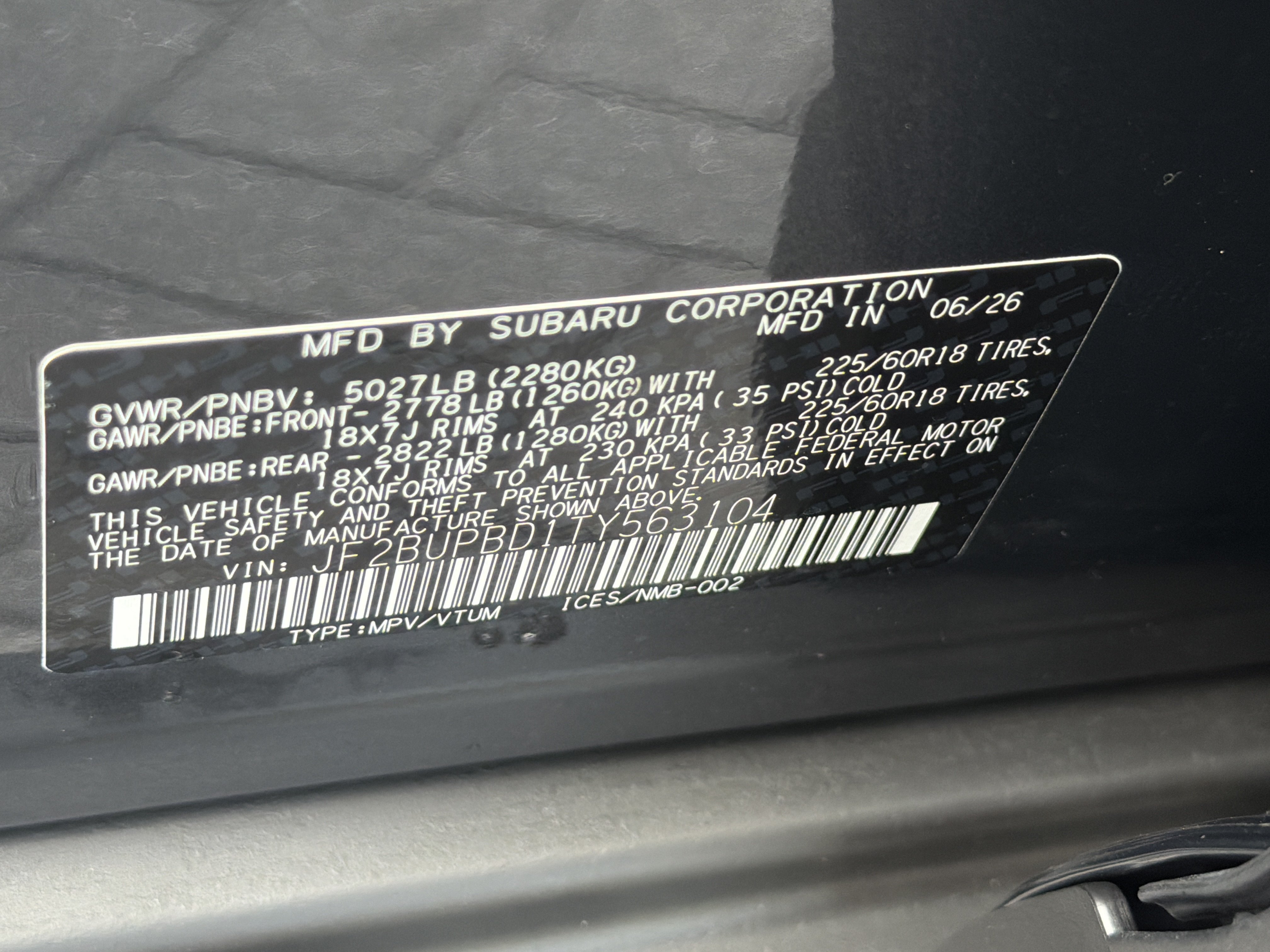 New 2026 MAGNETITE GRAY METALLIC Subaru Premium image 35