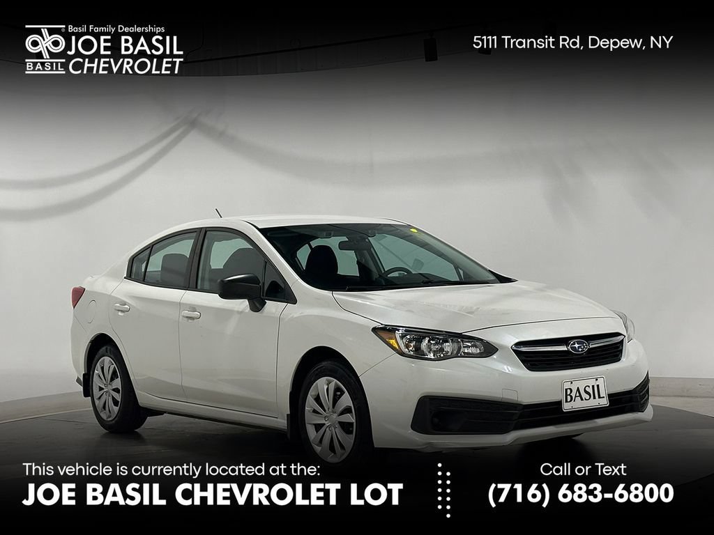 Used 2021 Crystal White Pearl Subaru Base image 1