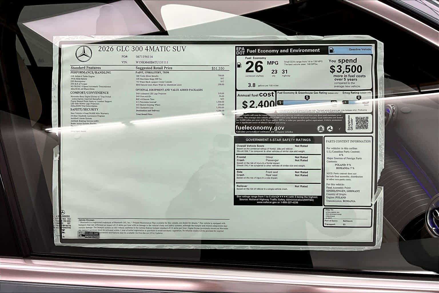 New 2026 Verde Silver Metallic Mercedes-Benz GLC 300 image 25
