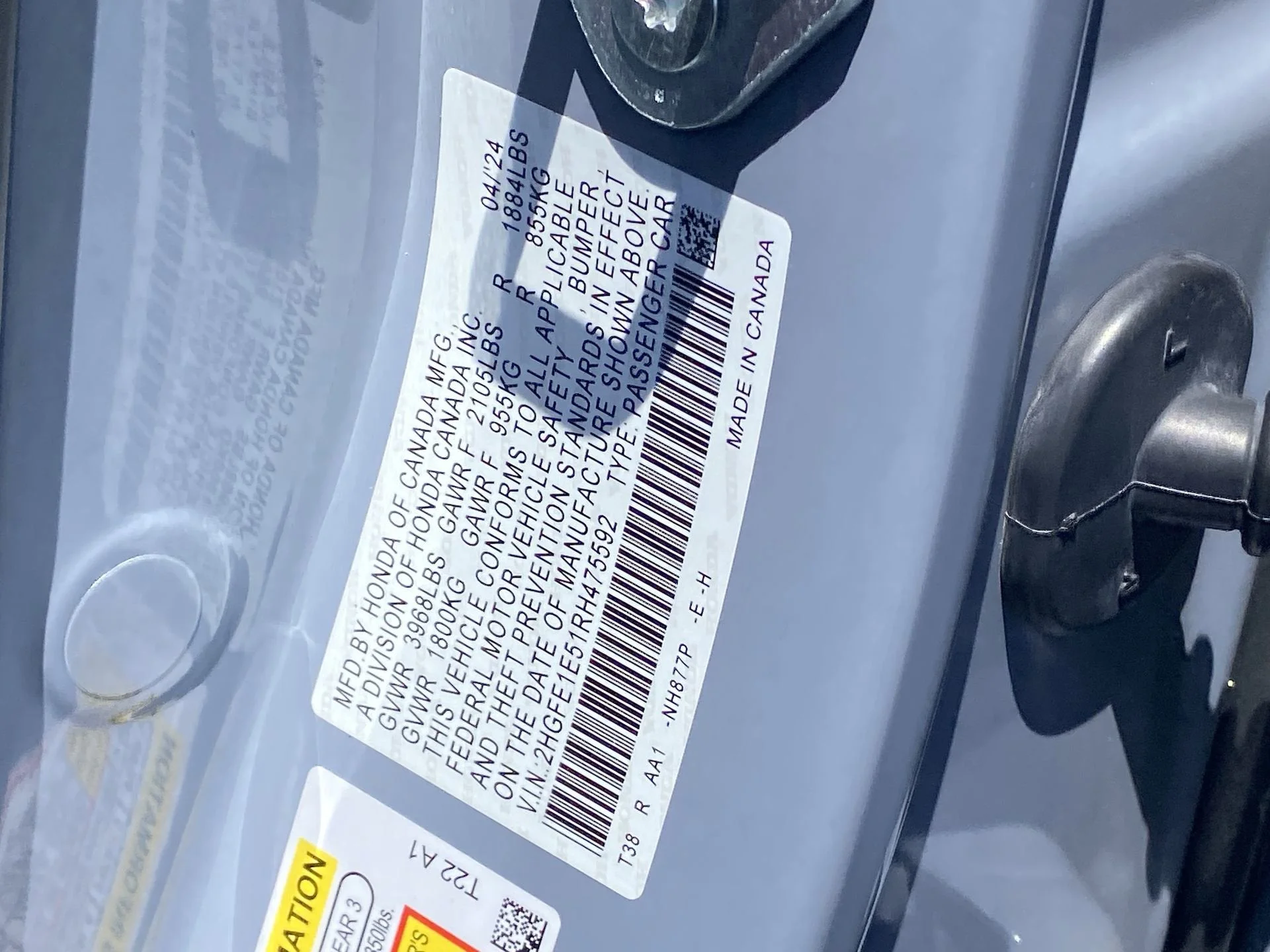 Used 2024 Sonic Gray Pearl Honda Si Manual Sedan image 74