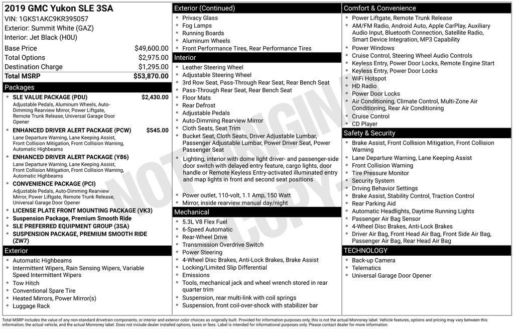 Used 2019 White GMC SLE image 16