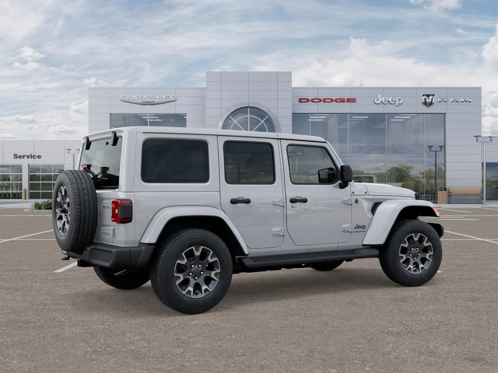 New 2025 Bright White Clear-Coat Exterior Paint Jeep Sahara image 45
