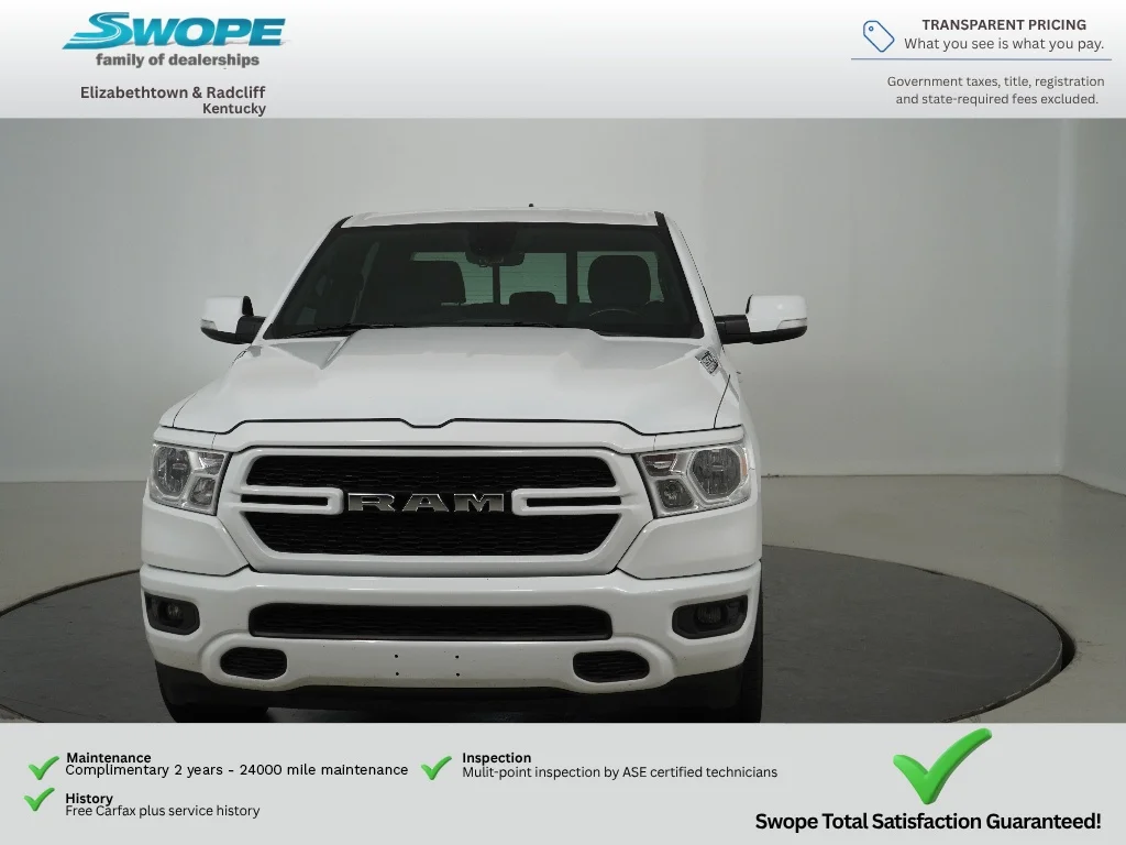 Used 2022 Bright White Clearcoat Ram Big Horn image 8