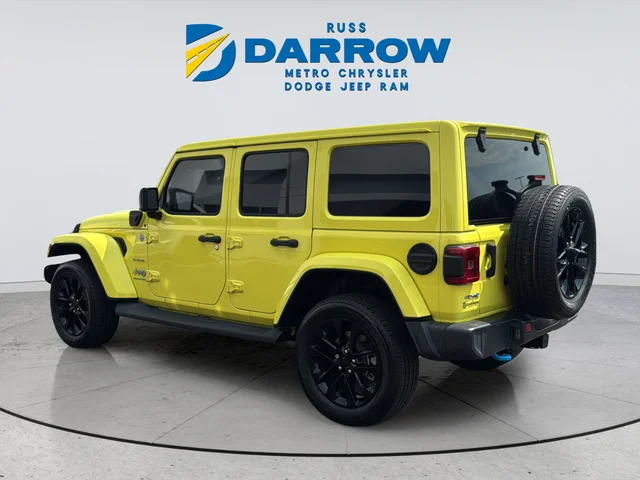 Used 2023 Yellow Jeep Sahara 4xe image 3