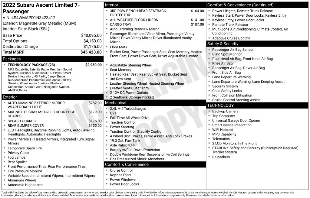Used 2022 Gray Subaru Limited image 2