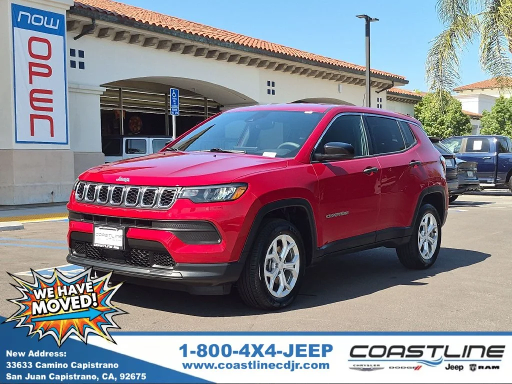 Certified Used 2024 Red Jeep Sport image 1