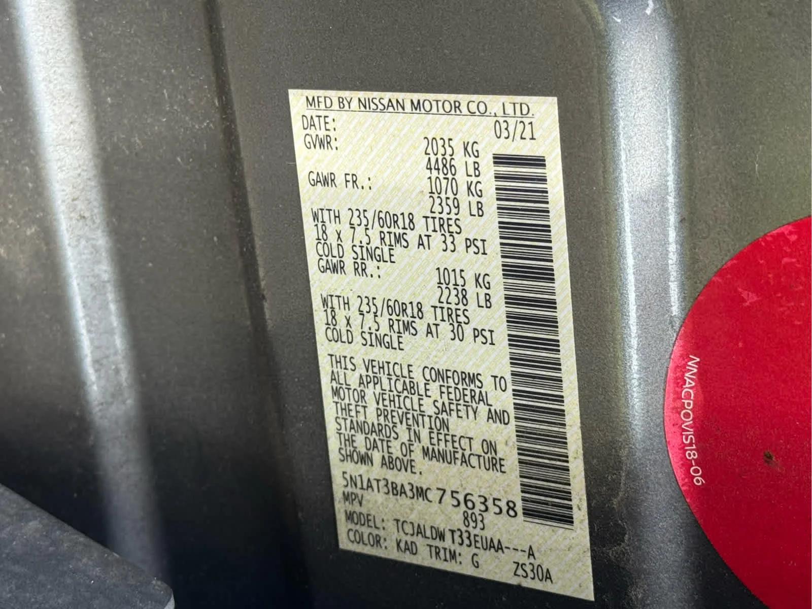 Used 2021 Gun Metallic Nissan SV image 29