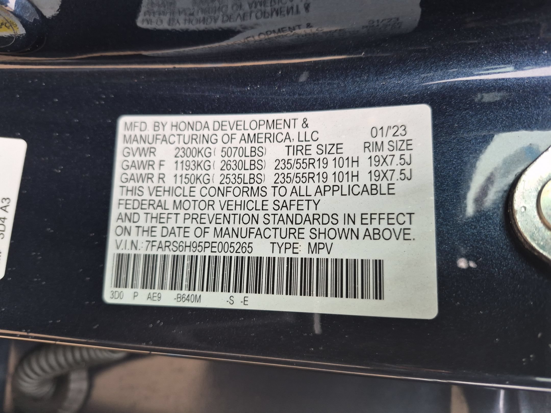 Certified Used 2023 Canyon River Blue Metallic Honda Sport Touring AWD image 37