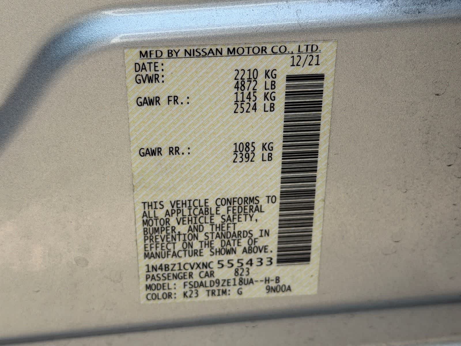 Certified Used 2022 Brilliant Silver Nissan SV PLUS image 23