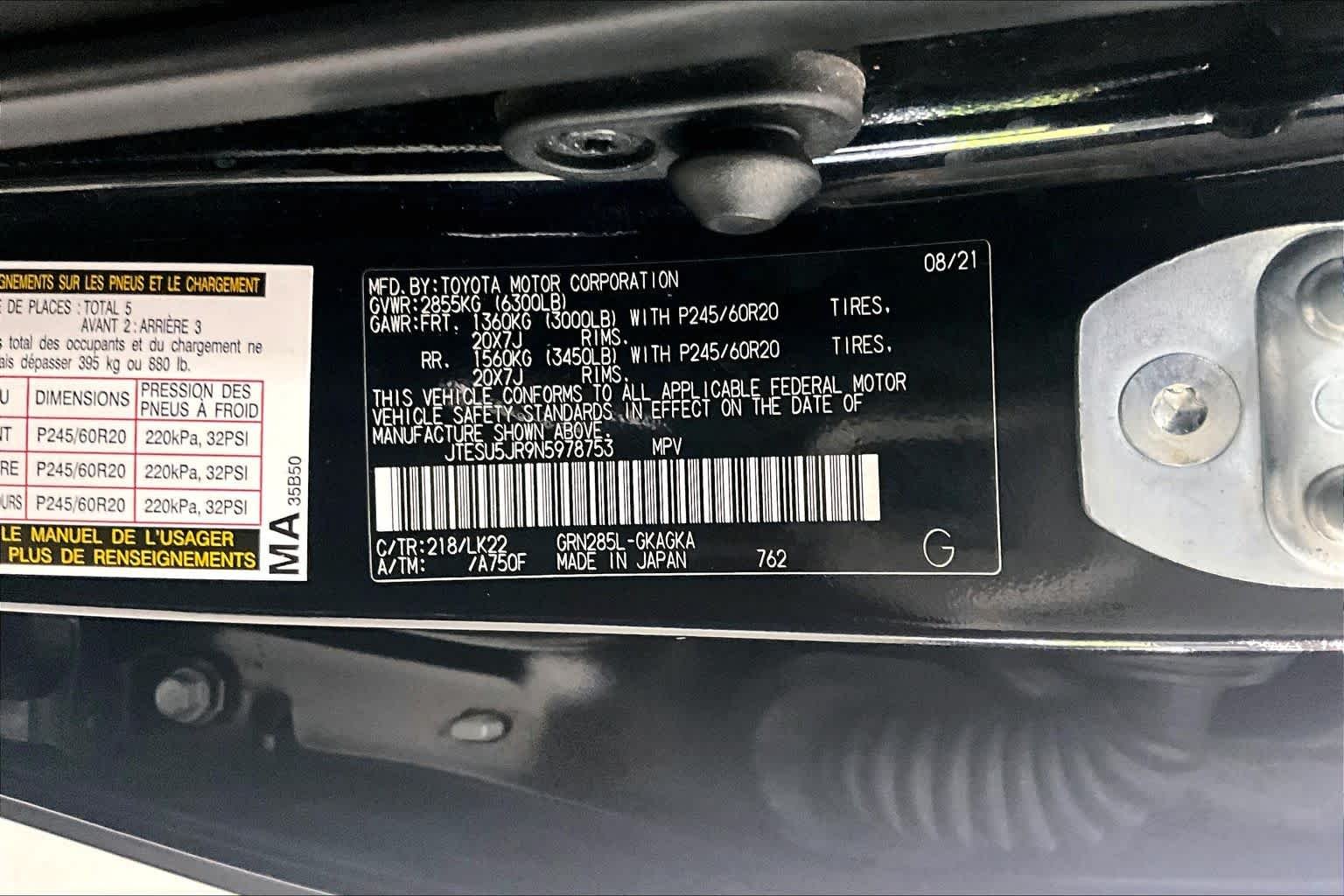 Used 2022 Midnight Black Metallic Toyota TRD Sport image 35