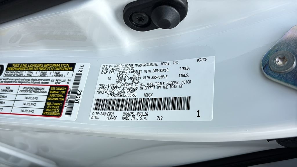 New 2026 Ice Cap Toyota Tundra TRD Pro image 37
