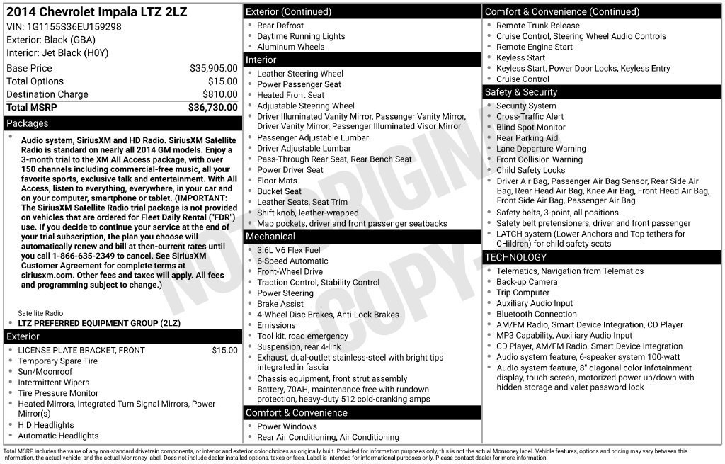 Used 2014 Black Chevrolet LTZ image 2