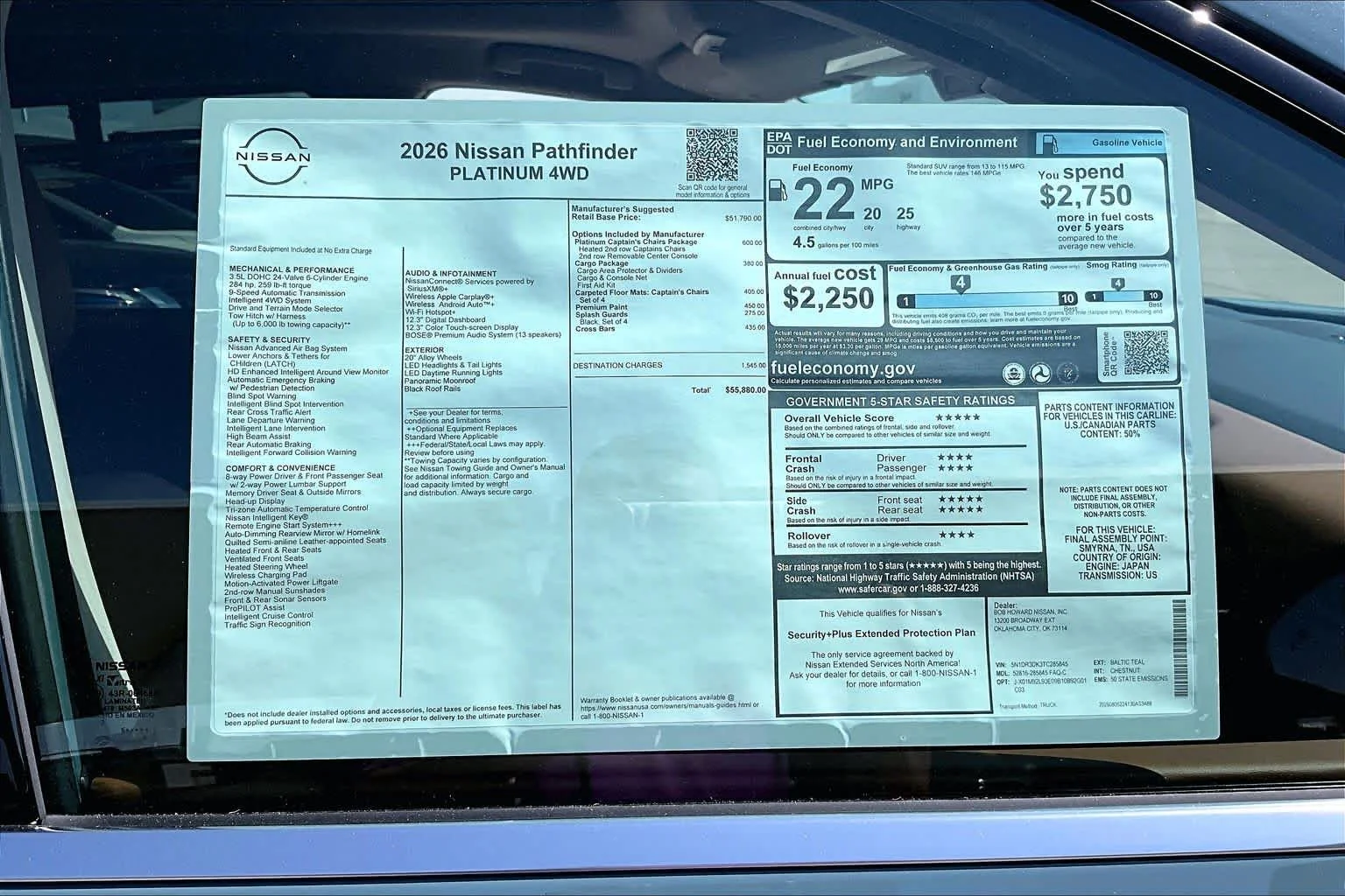 New 2026 Baltic Teal Nissan Platinum image 18