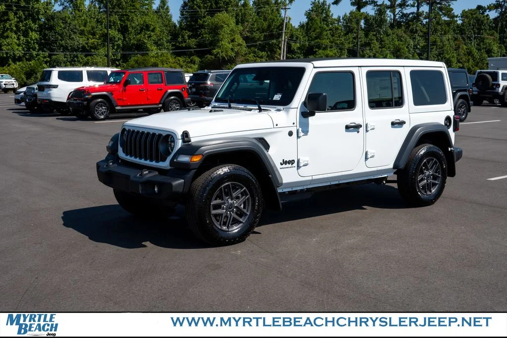 New 2026 Bright White Clear-Coat Exterior Paint Jeep Sport S image 2