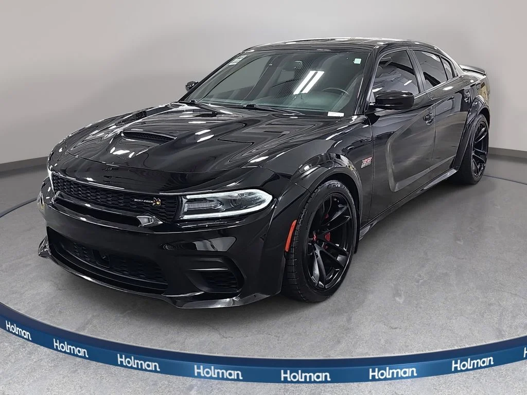 Used 2021 Black Dodge R/T Scat Pack Widebody image 1