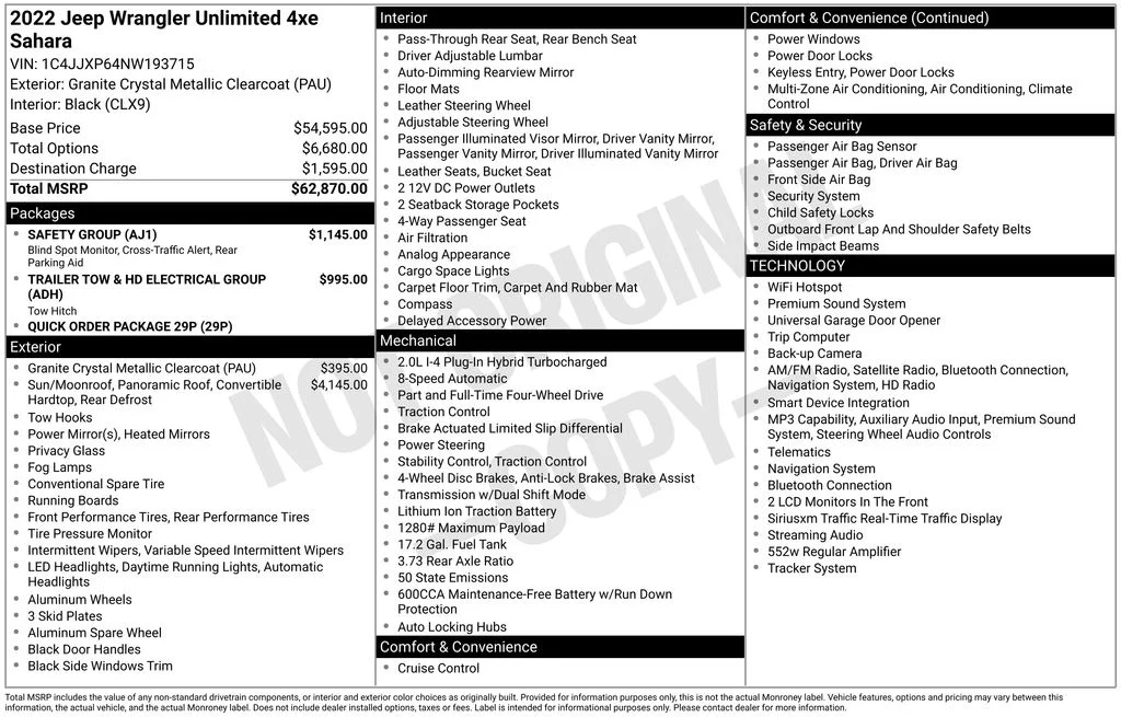 Used 2022 Gray Jeep Unlimited Sahara 4xe image 2