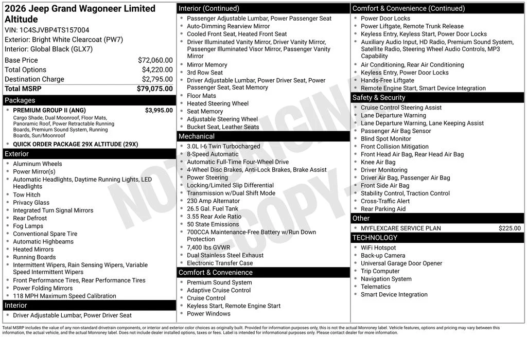 New 2026 Bright White Clear-Coat Exterior Paint Jeep Limited Altitude image 6