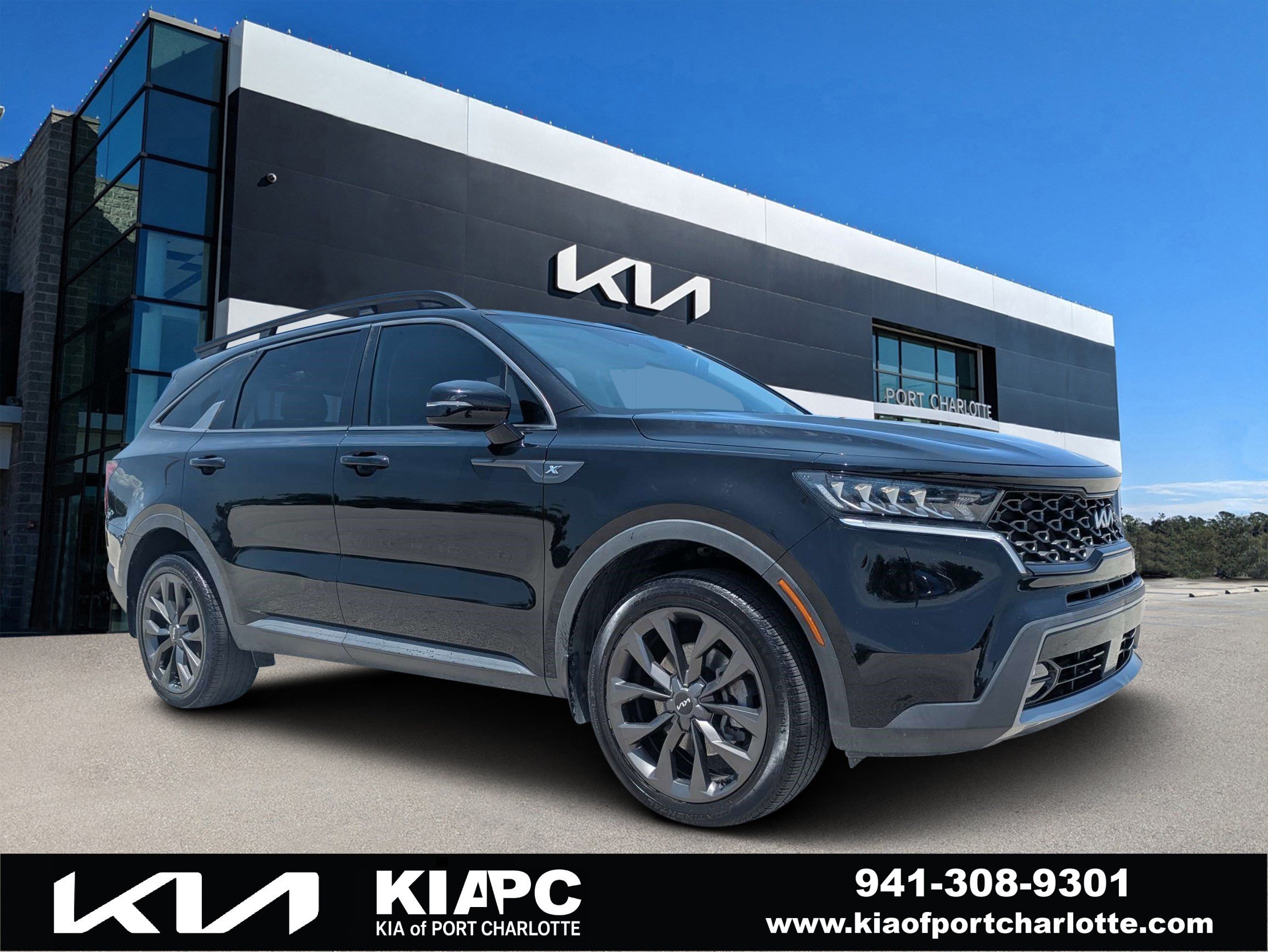 Certified Used 2022 Ebony Black Kia X-Line EX image 1