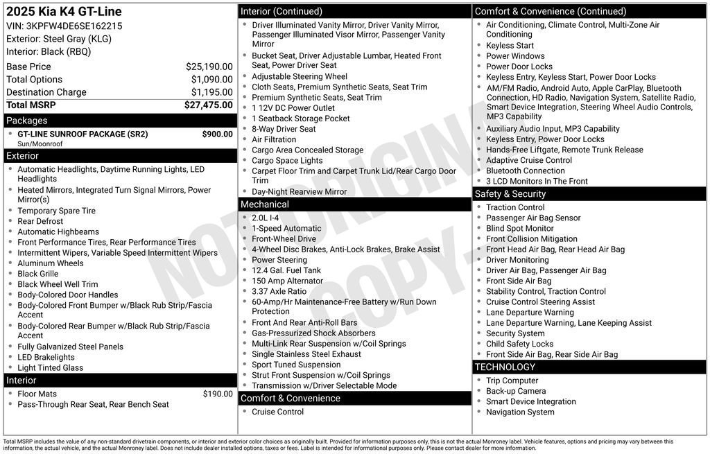 Used 2025 Gray Kia GT-Line image 5