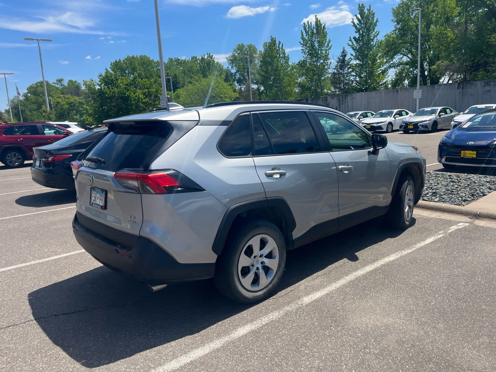 Certified Used 2021 Silver Sky Metallic Toyota LE image 2
