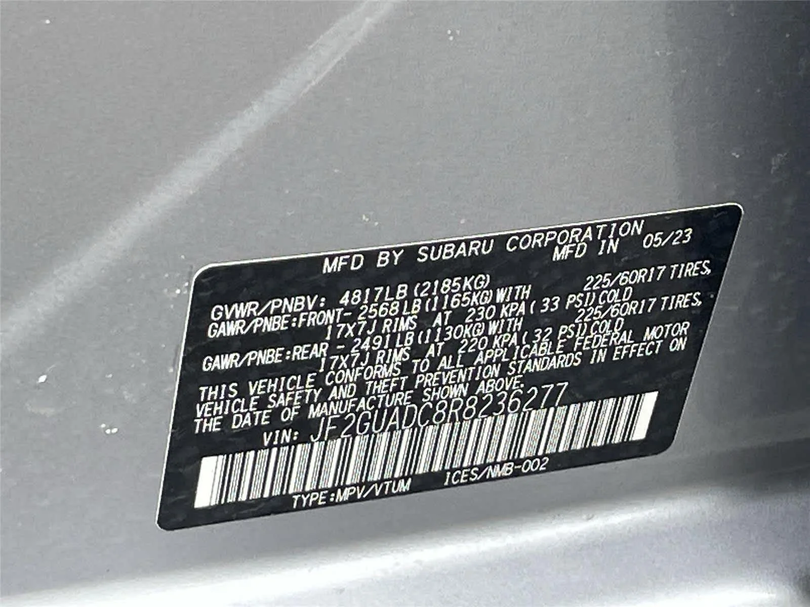 Certified Used 2024 Ice Silver Metallic Subaru Premium image 31