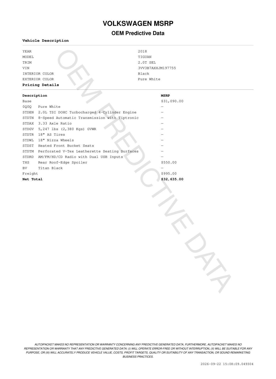 Used 2018 Pure White Volkswagen SEL image 11