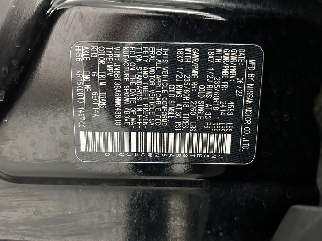 Used 2022 Black Nissan SV image 20