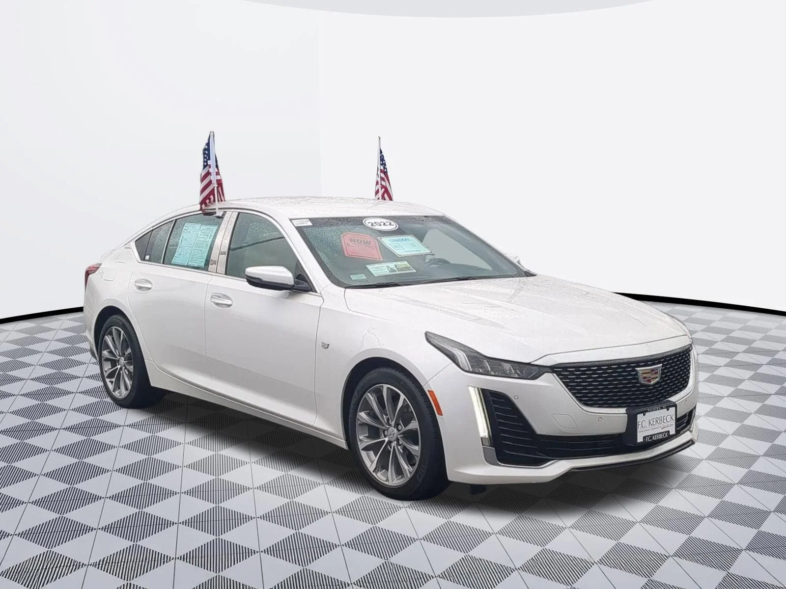 Used 2022 Crystal White Tricoat Cadillac Premium Luxury image 2