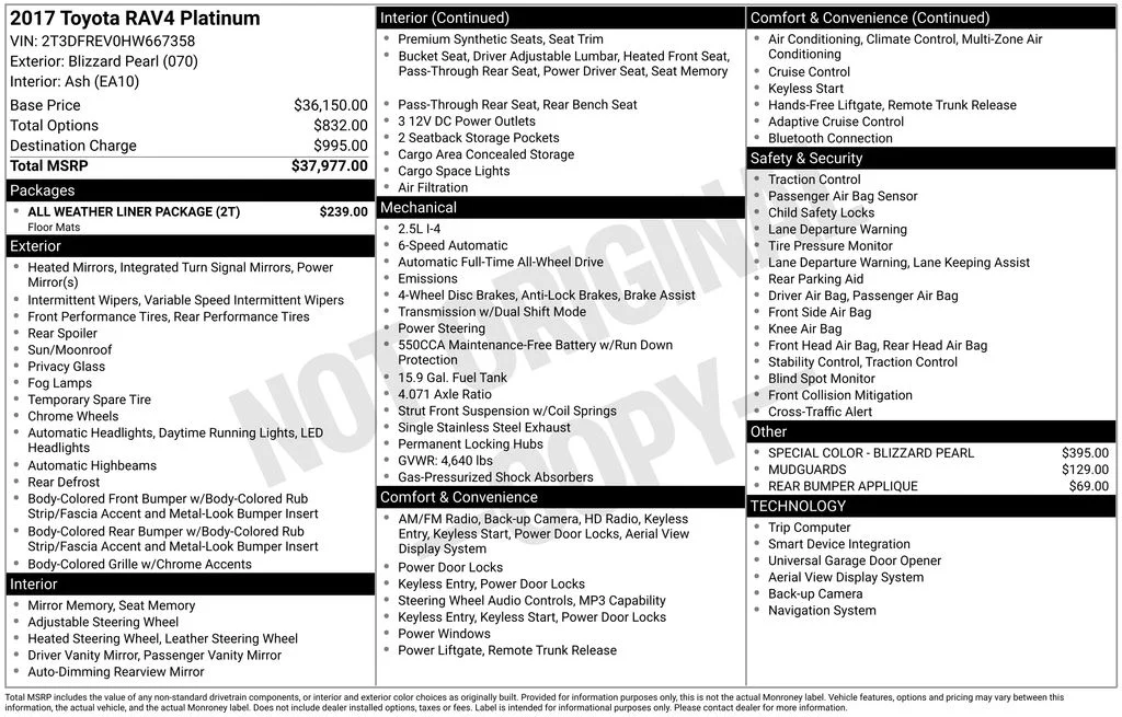 Used 2017 White Toyota Platinum image 6