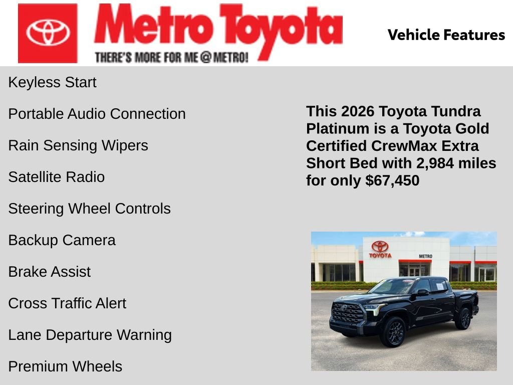 Certified Used 2026 Black Toyota Platinum image 43