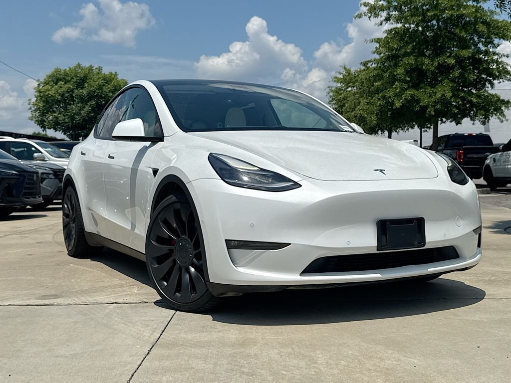 Used 2021 Pearl White Multi-Coat Tesla Performance image 2