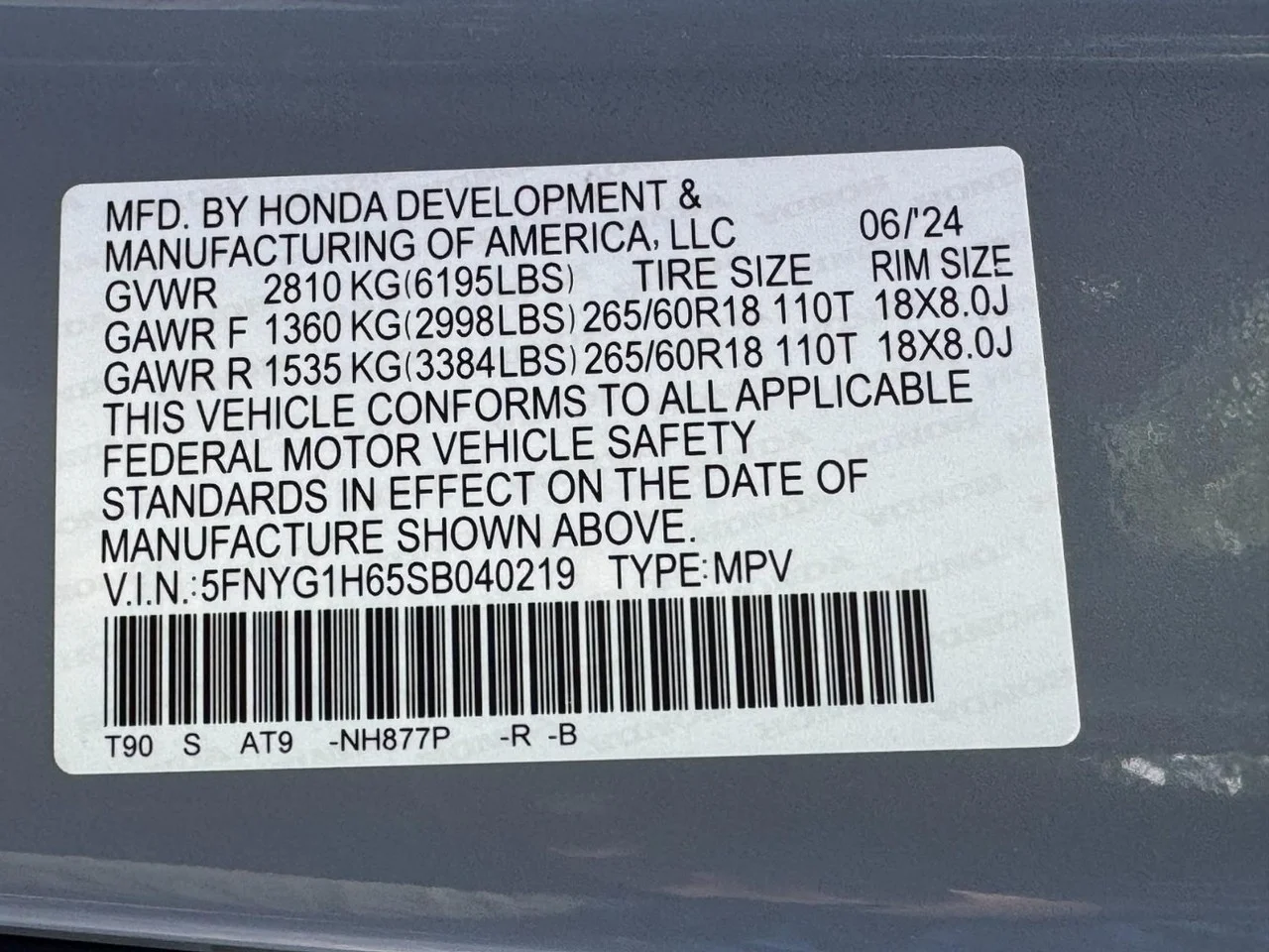 Certified Used 2025 Sonic Gray Pearl Honda TrailSport image 29