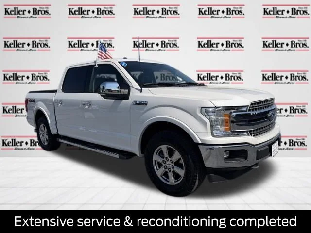 Certified Used 2018 White Platinum Clearcoat Metallic Ford Lariat image 1