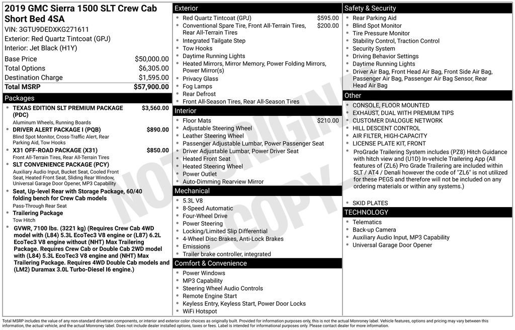 2019 GMC Sierra 4WD Crew Cab Short Box SLT's photo