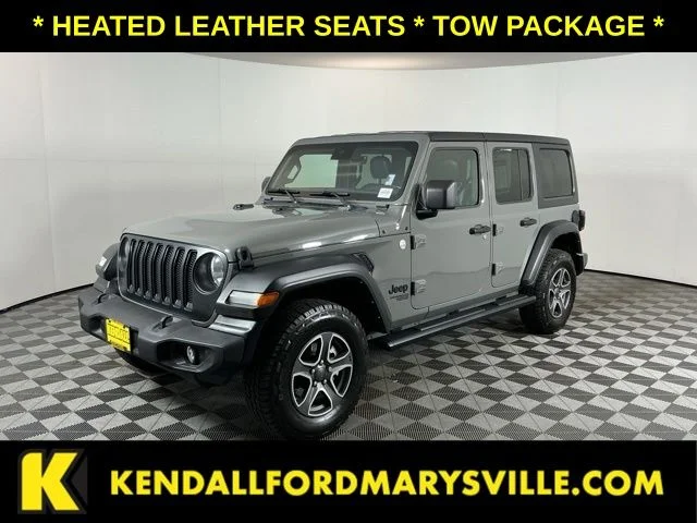 Used 2021 Sting-Gray Clearcoat Jeep Unlimited Sport S image 1