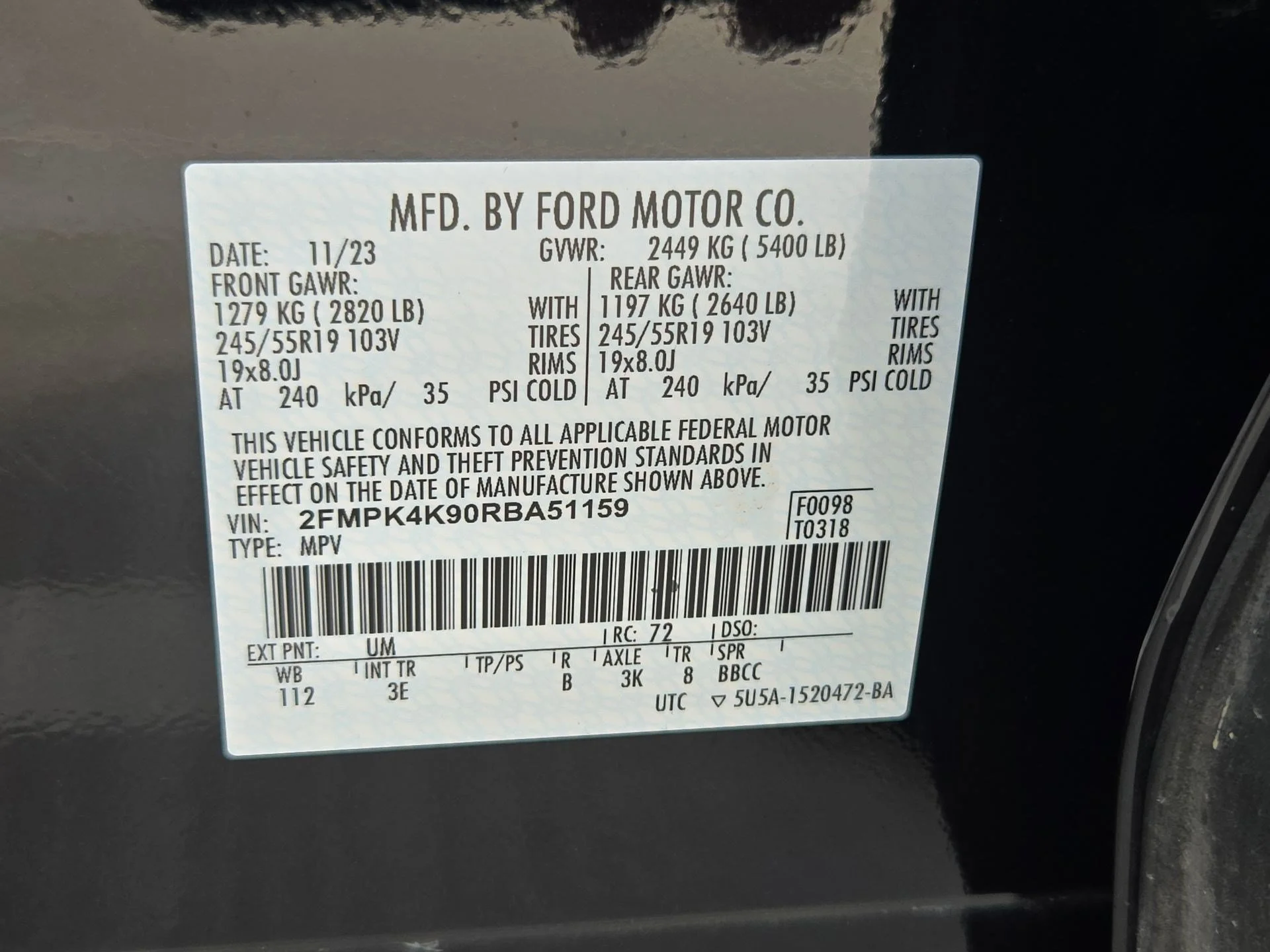 Used 2024 Black Metallic Ford Titanium image 33