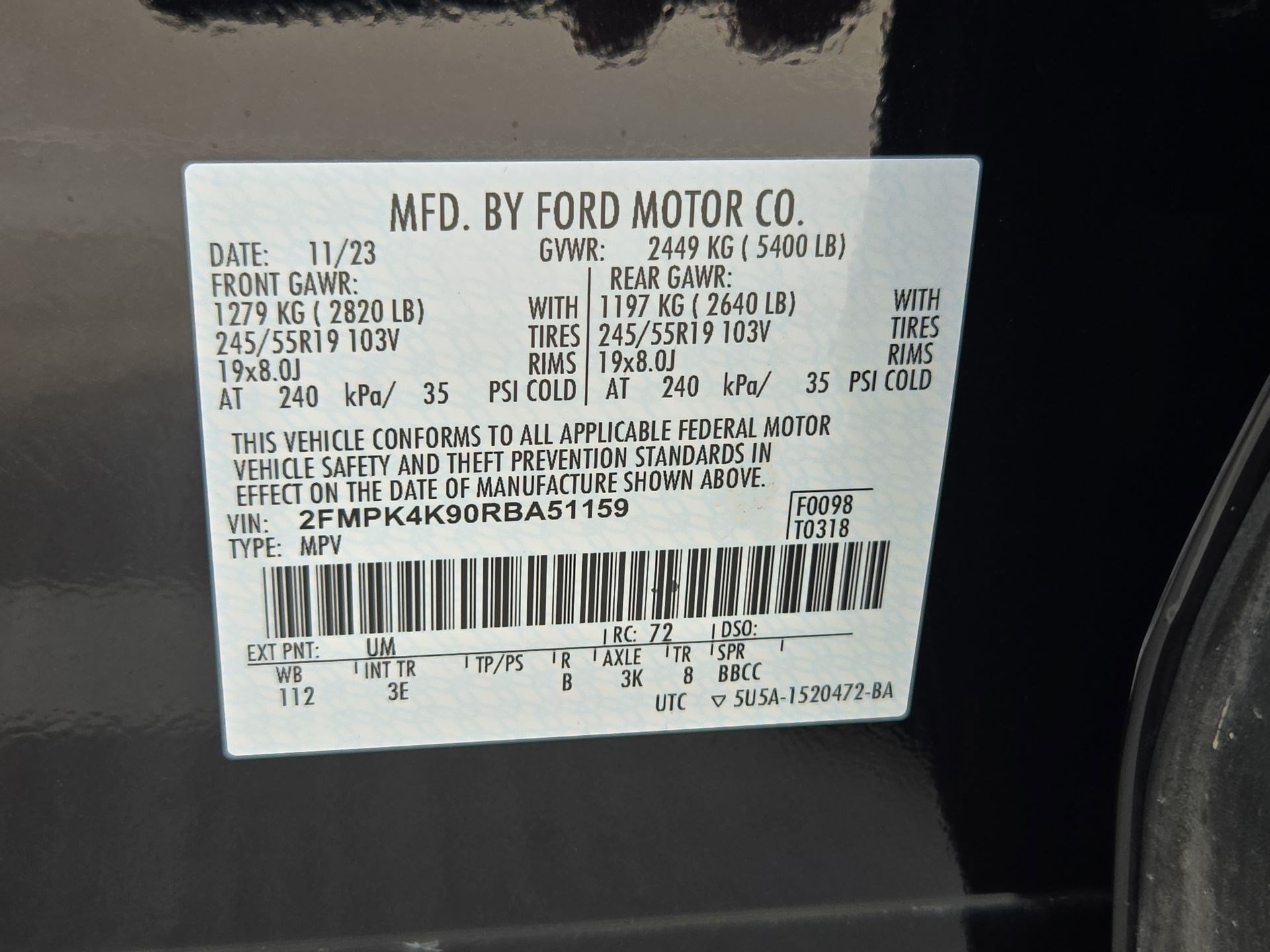 Used 2024 Black Metallic Ford Titanium image 32