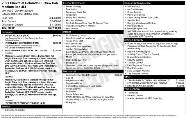 2021 Chevrolet Colorado 4WD LT Crew Cab Short Box's photo