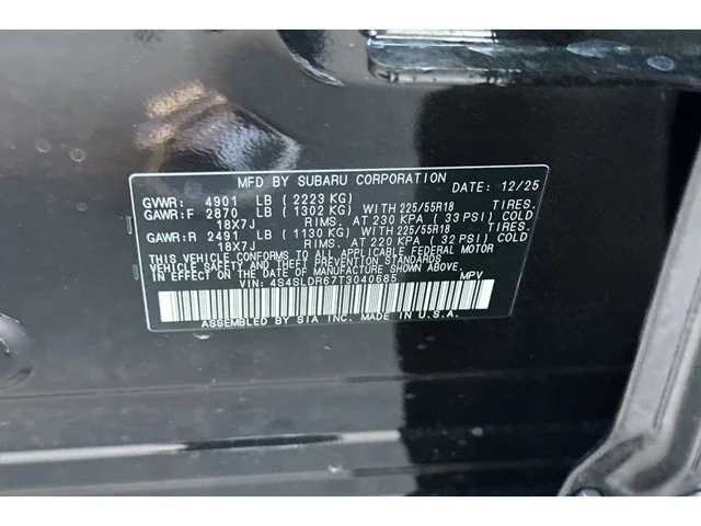 New 2026 CRYSTAL BLACK SILICA Subaru Limited image 52