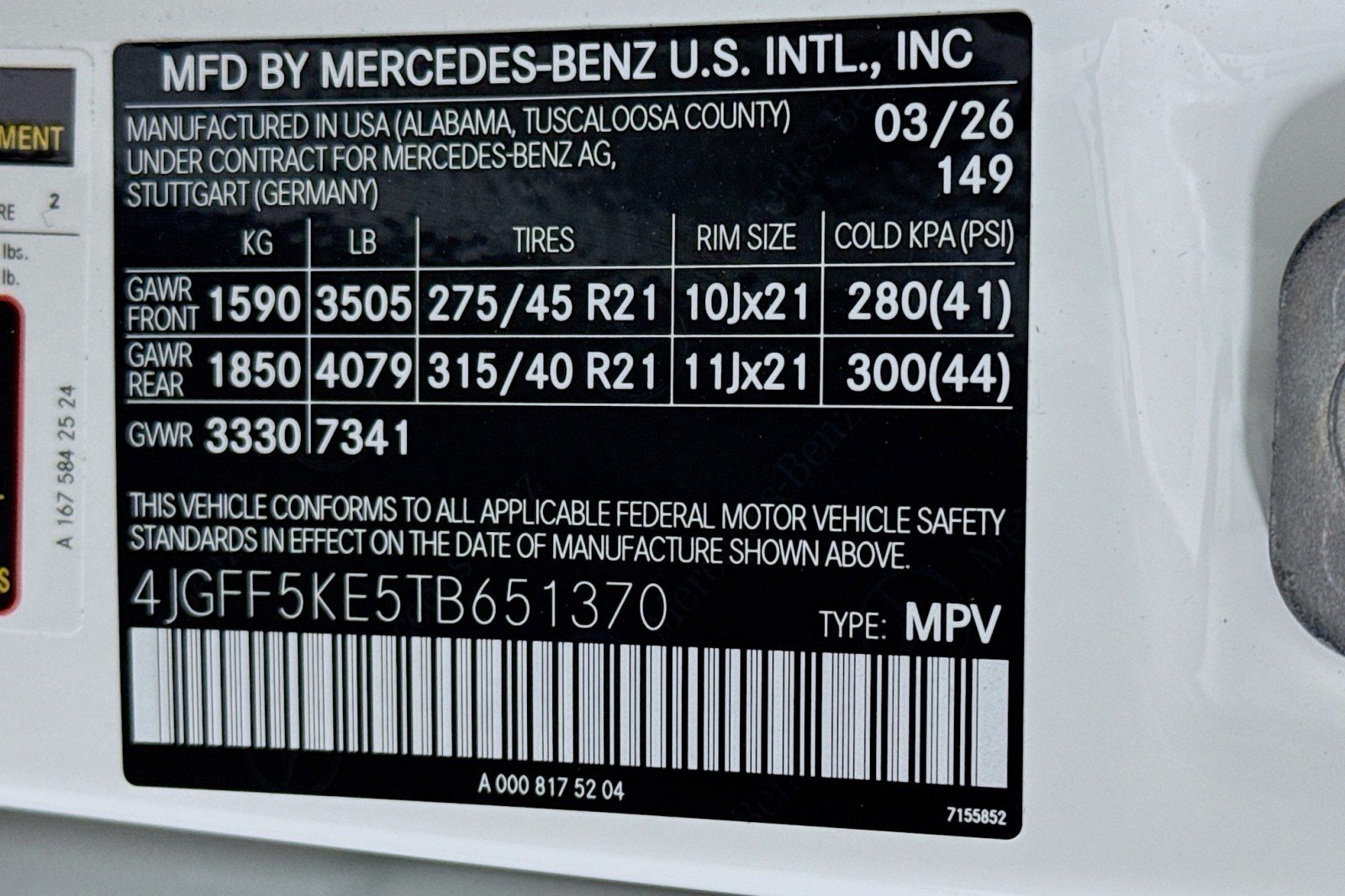 New 2026 Polar White Mercedes-Benz GLS 450 4MATIC® SUV image 25