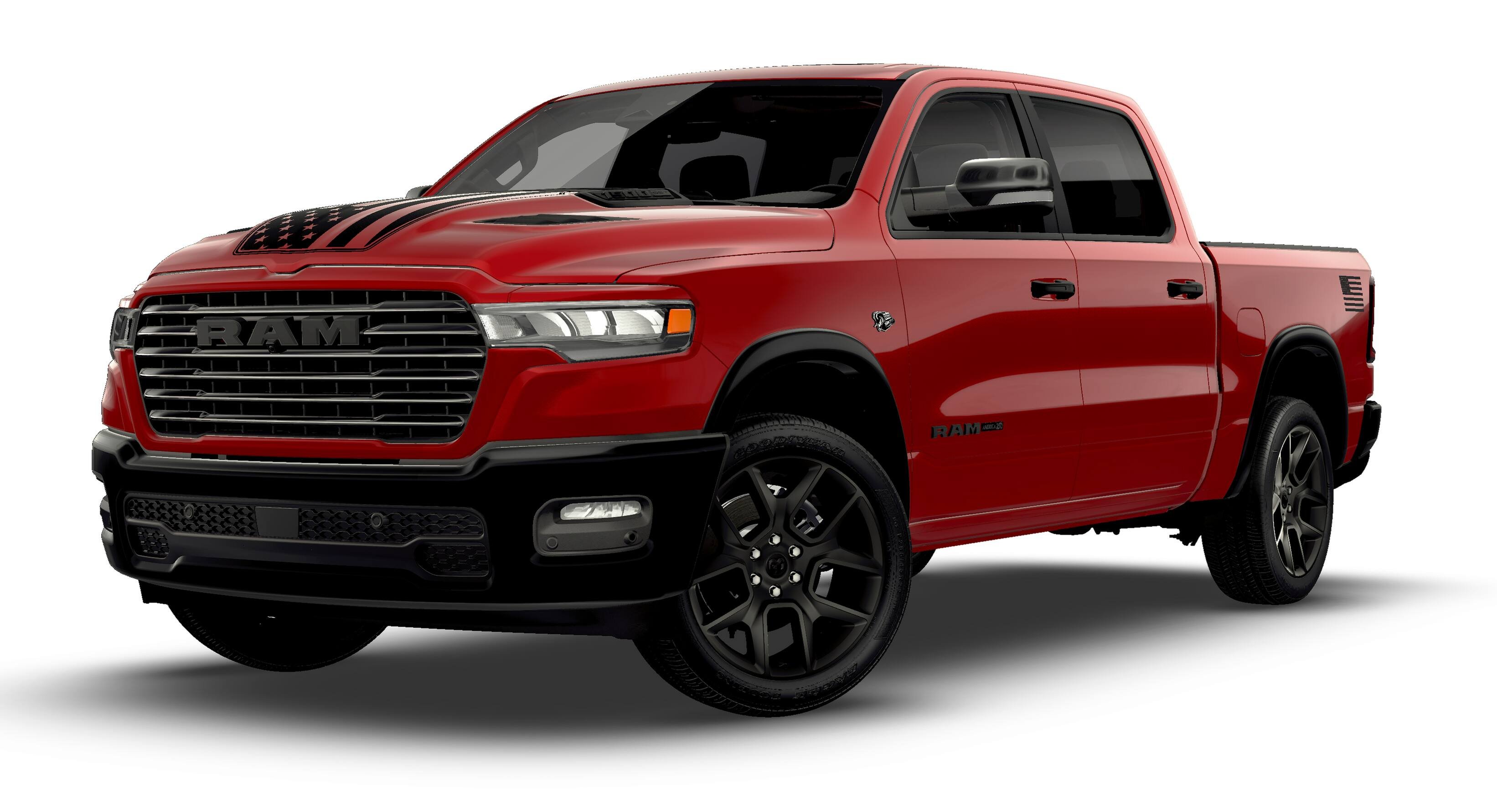 New 2026 Molten Red Pearl-Coat Exterior Paint RAM Laramie image 13
