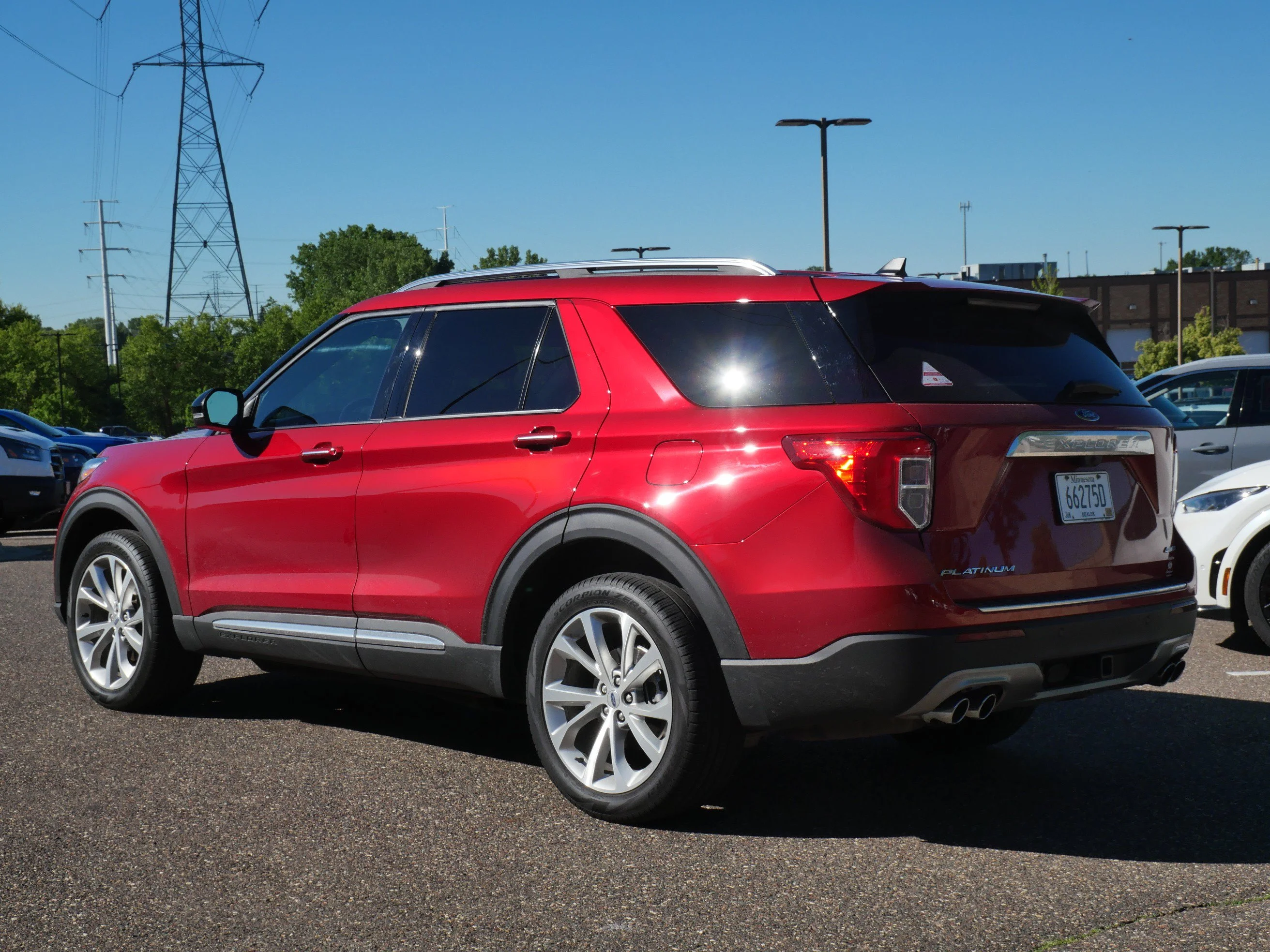 Certified Used 2023 Rapid Red Metallic Tinted Clearcoat Ford Platinum image 4