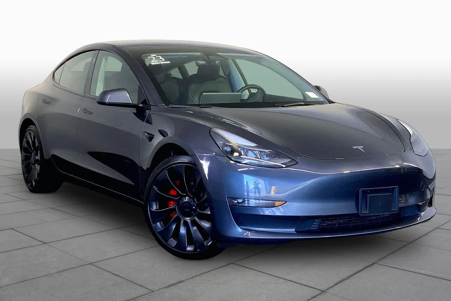 Used 2023 Deep Blue Metallic Tesla Performance image 2