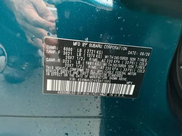 New 2027 DEEPWATER BLUE PEARL Subaru Limited 7-Passenger image 16