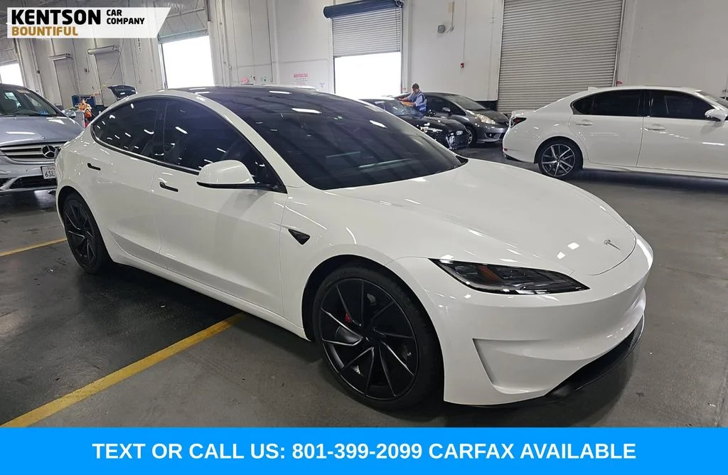 Used 2025 White Tesla Performance image 3
