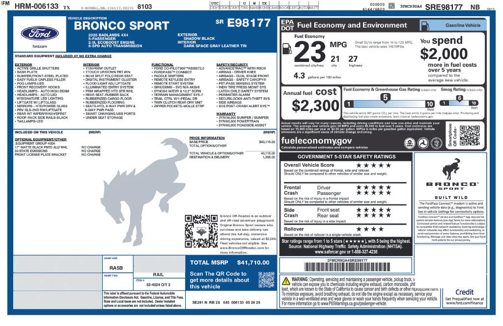 Used 2025 Black Ford Badlands image 40